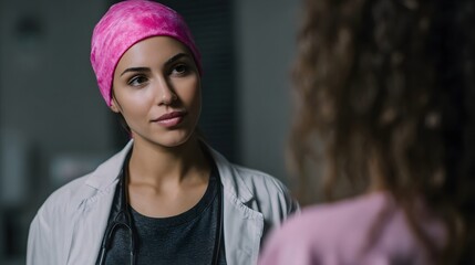 Female doctor providing compassionate consultation to cancer patient