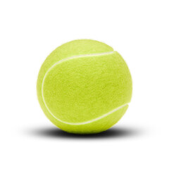 A Tennis Ball, Isolated, With Shadow Below