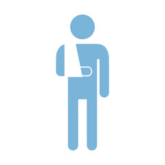 Hand injured person pictogram icon