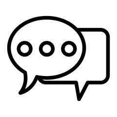 Obraz premium Business Communication Dialogue icon from the Corporate icon collection (Outline Style)