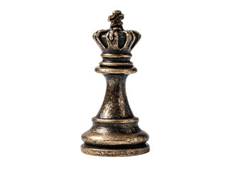 Fototapeta premium Dark, antique-looking chess king