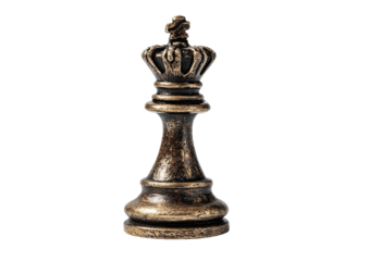 Dark, antique-looking chess king