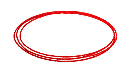 Oval-shaped, red, textured ring