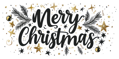 PNG Festive Merry Christmas illustration