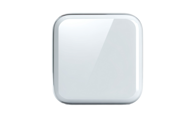 Square, clear protective case for a wearable device, likely a smart watch. Features a smooth, glossy surface and slightly curved edges