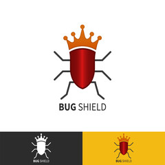 Royal Bug King Vector Emblem for Branding