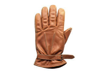 Naklejka premium Brown Leather Glove Isolated on White Background 