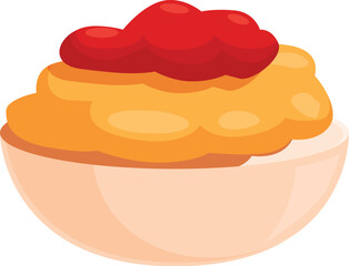 Creamy deviled eggs topped with paprika and mayonnaise filling, creating a tasty appetizer