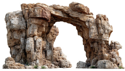 Rocky archway, textured stone formations
