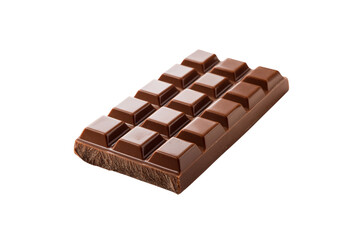 Delicious chocolate bar isolated on transparent background