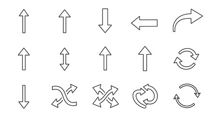 Versatile arrow set for dynamic presentations and website navigation design that guides user experience with visual clarity and direction, ensuring seamless flows