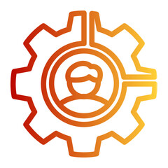 Corporate Leadership Administration icon from the Corporate icon collection (Outline Gradient Style)