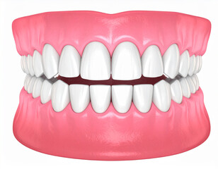 Obraz premium Dental anatomy, 3D illustration.dentistry, teeth, anatomy, dental, recovery, three-dimensional, crown, dent, enamel, health care, medicine, illustration, isolated, white, cavity, dentist,Generative AI