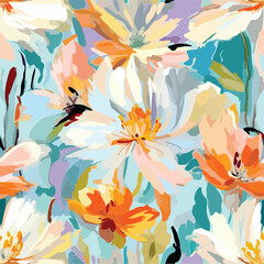 seamless background with flowers