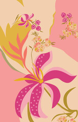 abstract background with flowers