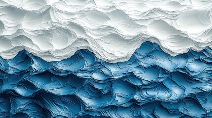 Abstract Seascape: A Study in Blue and White