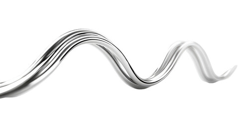 Abstract wavy ribbon design in grayscale