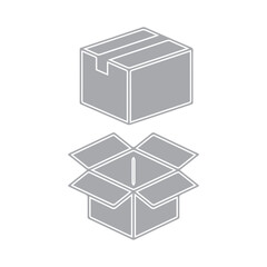 Cardboard box illustration icon