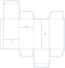 Abstract Layout Blueprint with Cyan Outline and Pink Rectangles and Orange Lines