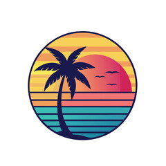 Obraz premium vector illustration of a tropical beach