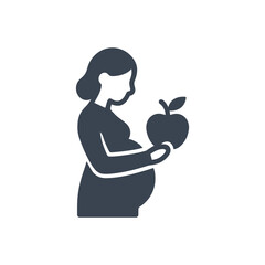 Pregnant Woman Nutrition Icon