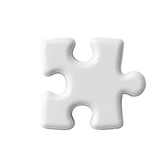Obraz premium A single, white puzzle piece