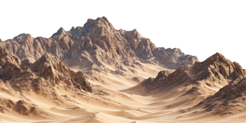 Desert mountain range, dramatic peaks