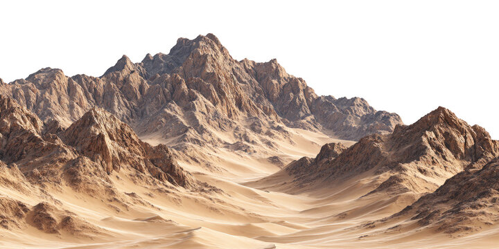 Desert mountain range, dramatic peaks - Powered by Adobe