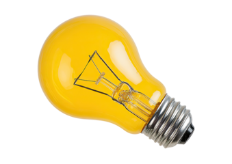 Close-up of a yellow incandescent light bulb (1)