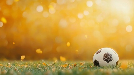 Exciting soccer moments on a sunny field outdoor sports event vibrant autumn atmosphere captured close-up