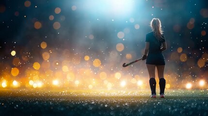 Dynamic hockey action stadium field sports photography nighttime environment dramatic viewpoint passion for competition
