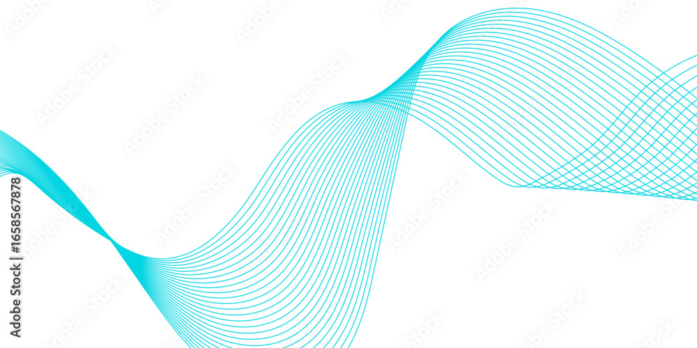 Poster abstract background with waves for banner. medium banner size. modern wavy stripes on white backgrou