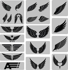 Obraz premium Abstract geometric wings design with vibrant colors