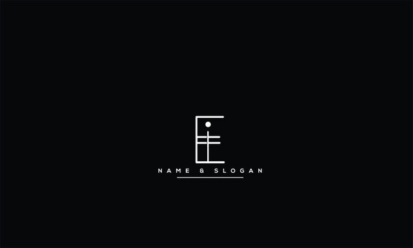 EI, IE, E, I Abstract Letters Logo Monogram