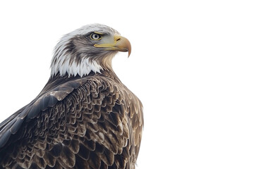 Fototapeta premium Wild bald eagle isolated on transparent background