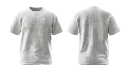 Crocodile skin T-shirt front and back transparent background