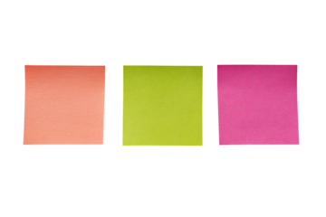 Three colorful sticky notes