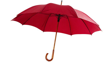 Red umbrella on transparent background