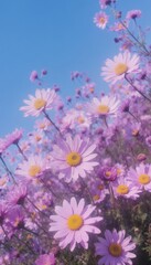 Wonderful autumn landscape. Nature in lilac tones.