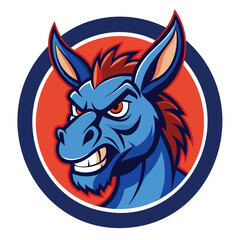Angry Donkey Logo Inside Circle