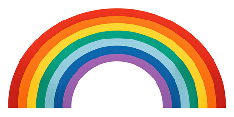 Obraz premium Bright rainbow arc against black background