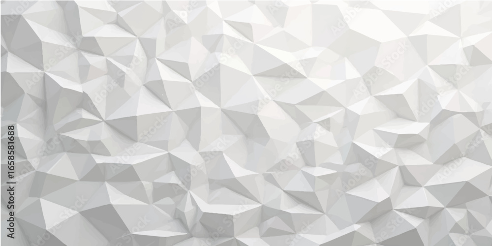 Aufkleber abstract white geometric background with seamless 3 d patterns and vector shapes