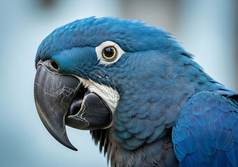 Obraz premium Hyacinth Macaw Bird Profile Portrait