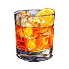 Detailed illustration of a classic cocktail