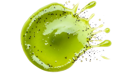 Green juice splash isolated on a background