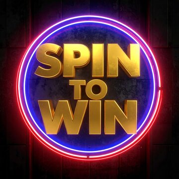 Neon sign, spin to win