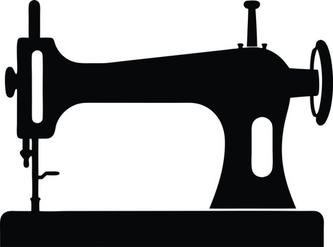 sewing machine silhouette vector illustration