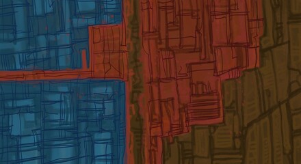 Abstract image for printing - digital painting. The picture is painted by hand on a tablet. © neurostructure