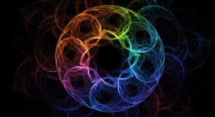 Fototapeta premium Colorful swirling sphere