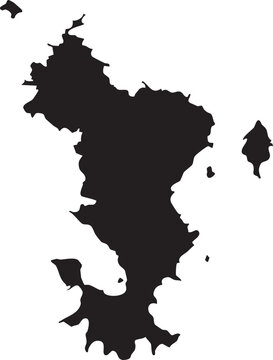 Mayotte map vector silhouette